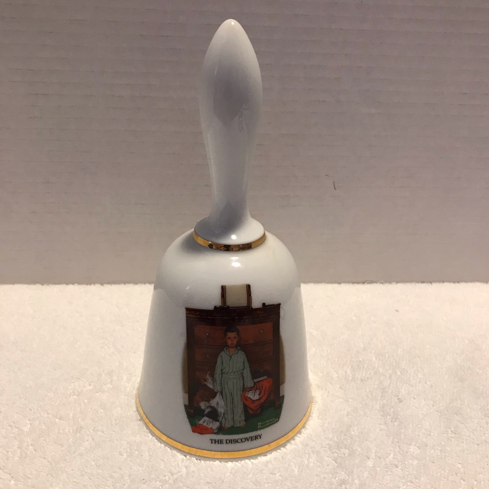 Vintage West Germany 1976 Danbury Mint Norman Rockwell Bell "The Discov…